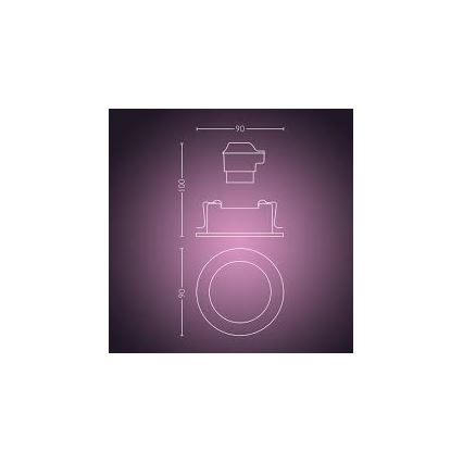 Philips - LED RGB Upotettu valo Hue CENTURA 1xGU10/5,7W/230V