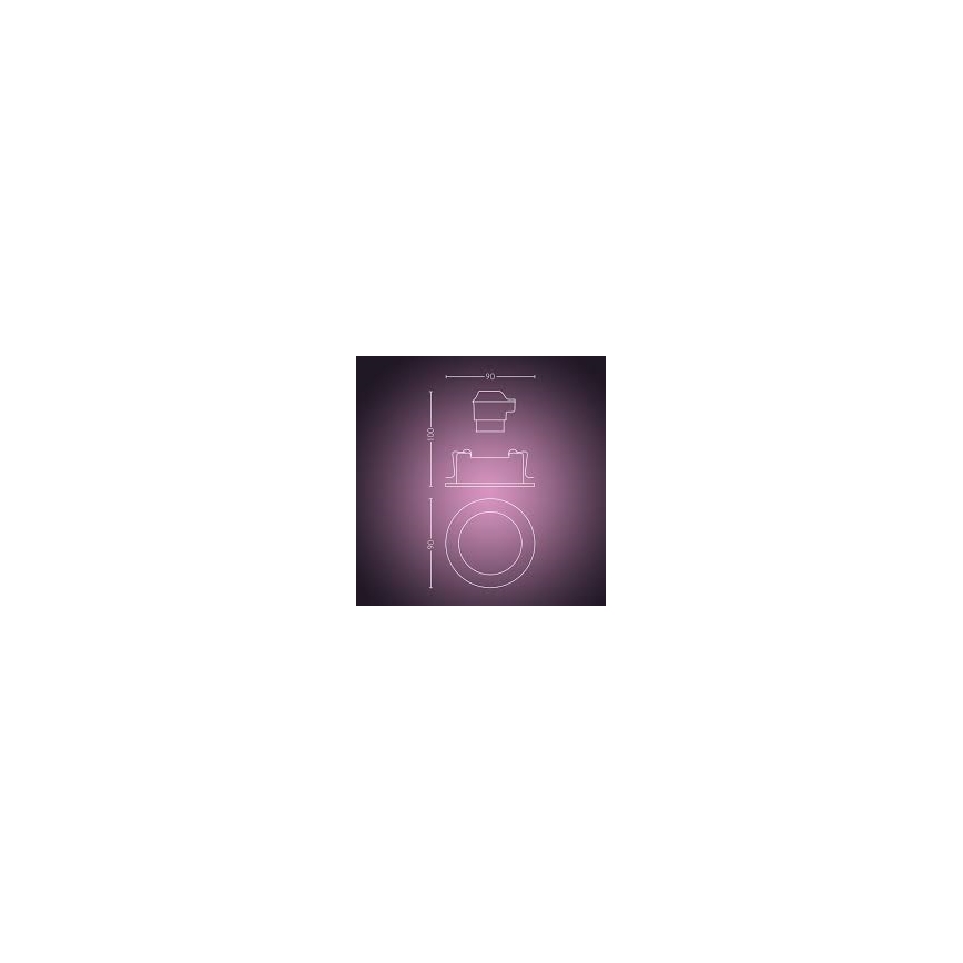 Philips - LED RGB Upotettu valo Hue CENTURA 1xGU10/5,7W/230V