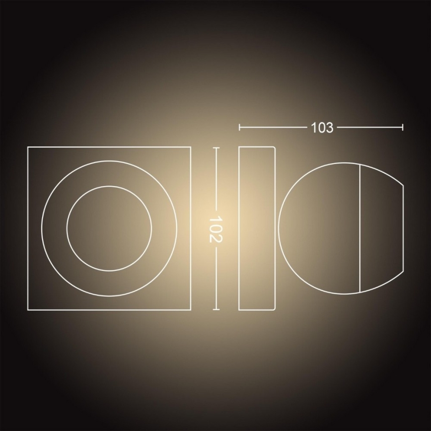 Philips - LED himmennettävä Hue BUCKRAM kohdevalaisin 1xGU10/5W/230V + kaukosäädin