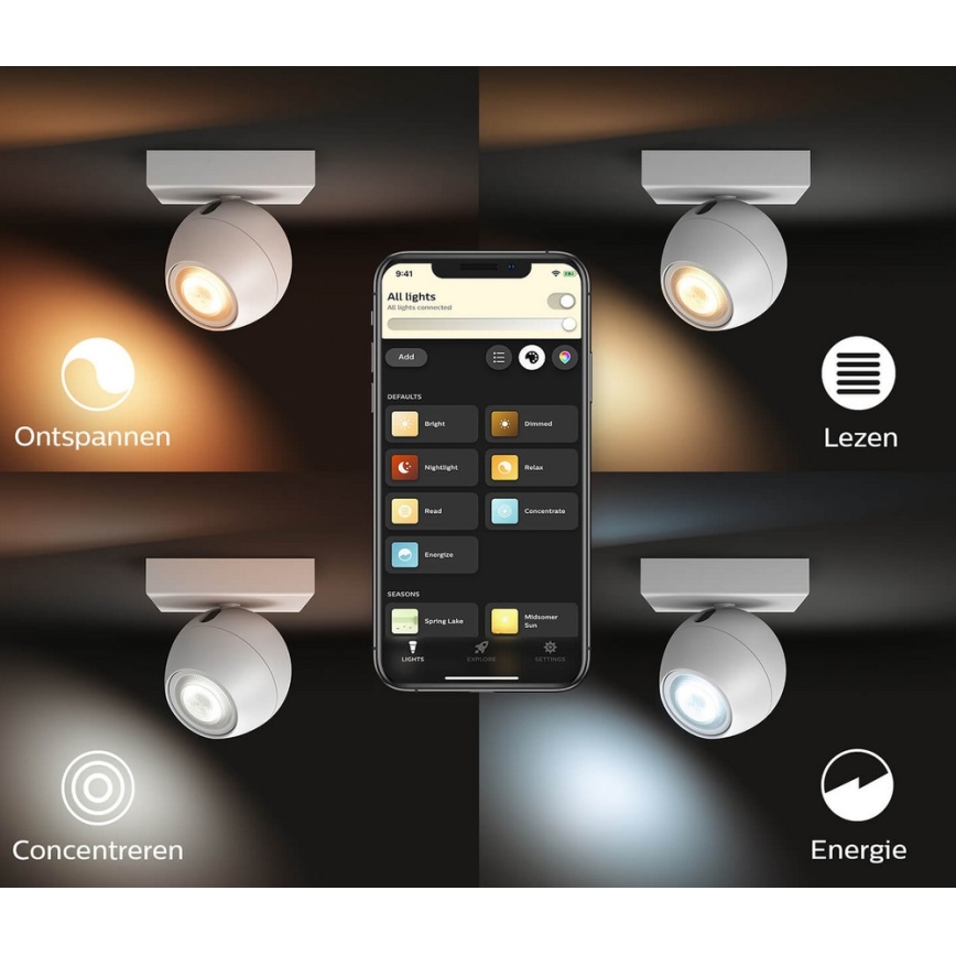 Philips - Himmennettävä LED-kohdevalo Hue BUCKRAM 1xGU10/5W/230V