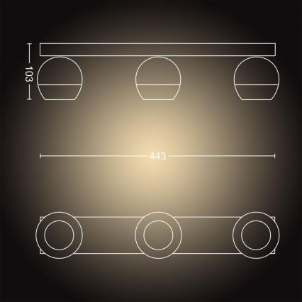 Philips - Himmennettävä LED-kohdevalo Hue BUCKRAM 3xGU10/5W/230V