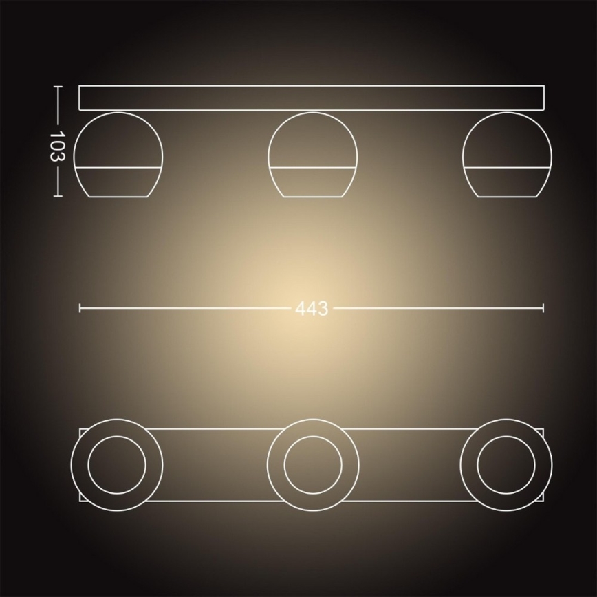 Philips - Himmennettävä LED-kohdevalo Hue BUCKRAM 3xGU10/5W/230V