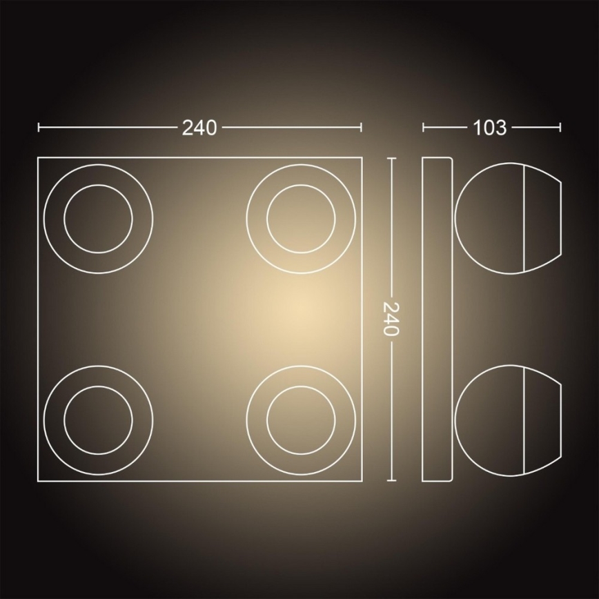 Philips - Himmennettävä LED-kohdevalo Hue BUCKRAM 4xGU10/5W/230V