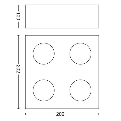 Philips - Himmennettävä LED-kohdevalo 4xLED/4,5W/230V