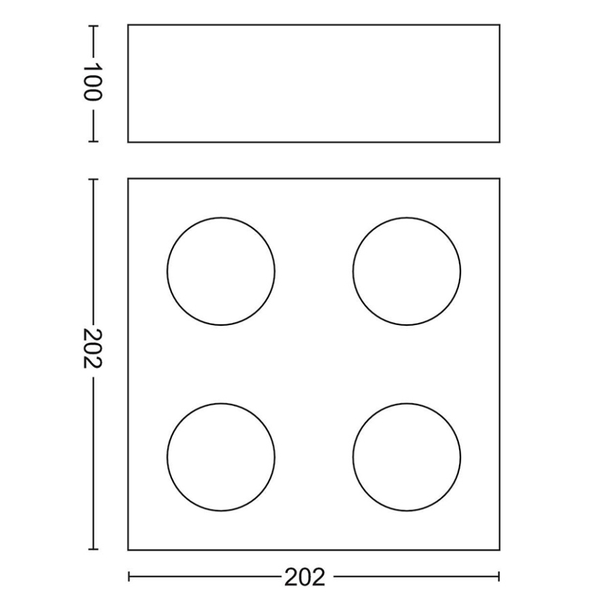 Philips - Himmennettävä LED-kohdevalo 4xLED/4,5W/230V