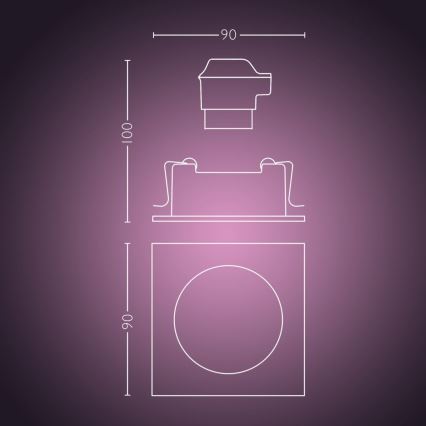 Philips - LED RGB Himmennettävä riippuva kattovalaisin Hue CENTURA 1xGU10/5,7W/230V