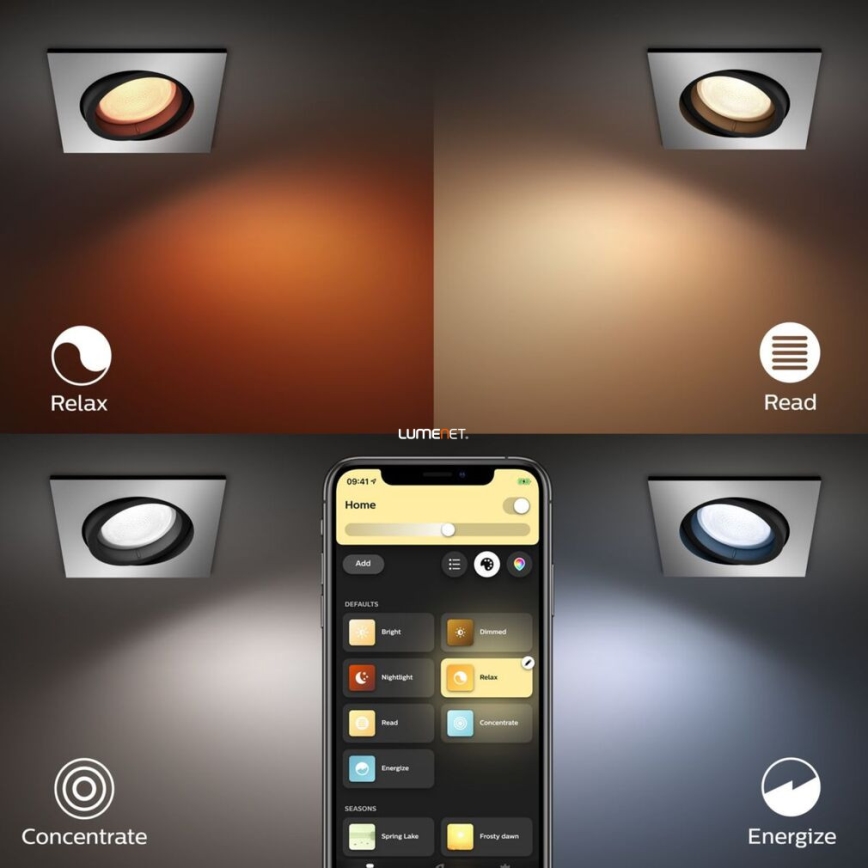 Philips - LED RGB Upotettu valo Hue CENTURA 1xGU10/5.7W/230V