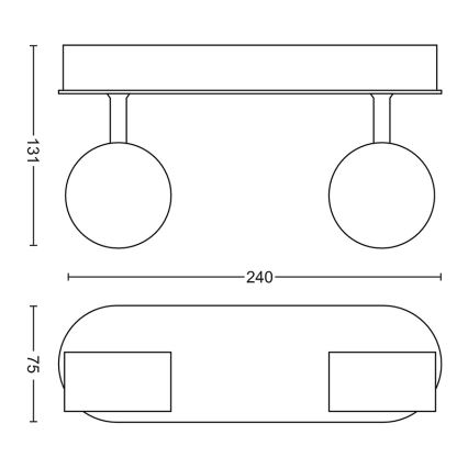 Philips - Himmennettävä LED-kohdevalo 2xLED/4,5W/230V