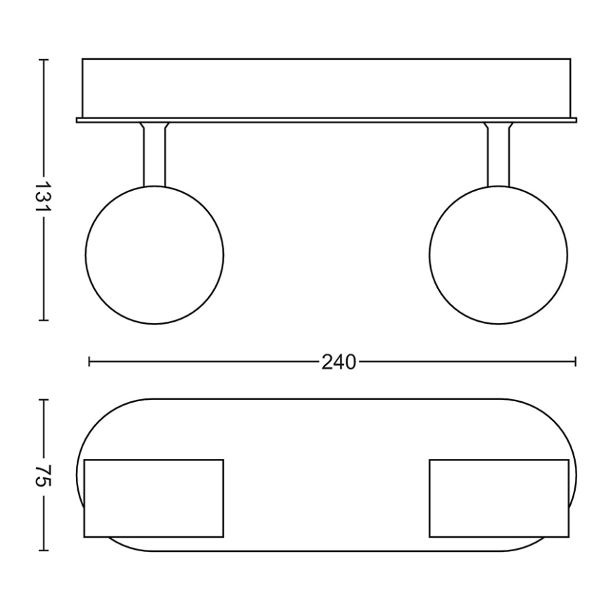 Philips - Himmennettävä LED-kohdevalo 2xLED/4,5W/230V