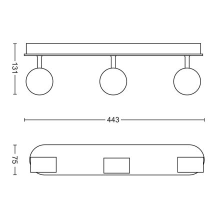 Philips - Himmennettävä LED-kohdevalo 3xLED/4,5W/230V