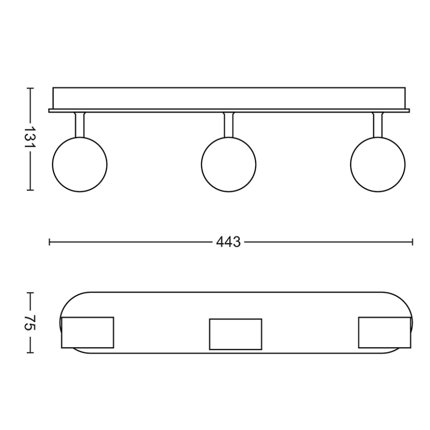 Philips - Himmennettävä LED-kohdevalo 3xLED/4,5W/230V