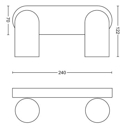 Philips - Kohdevalo 2xGU10/5,5W/230V