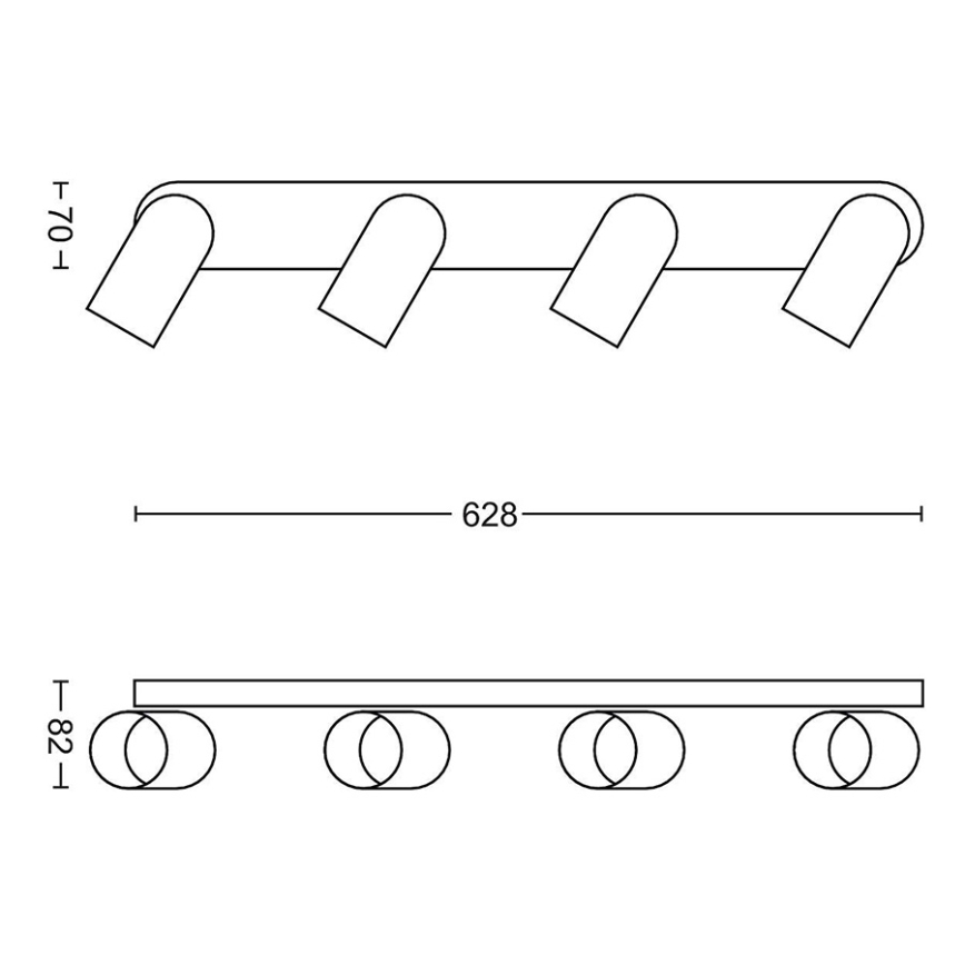 Philips - Kohdevalo 4xGU10/5,5W/230V