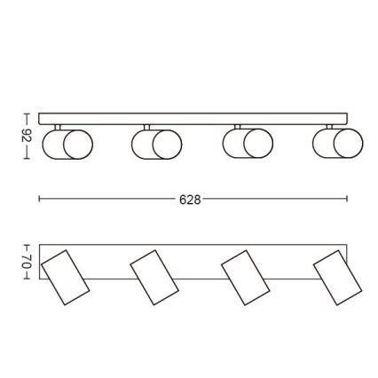 Philips - Kohdevalo 4xGU10/5,5W/230V