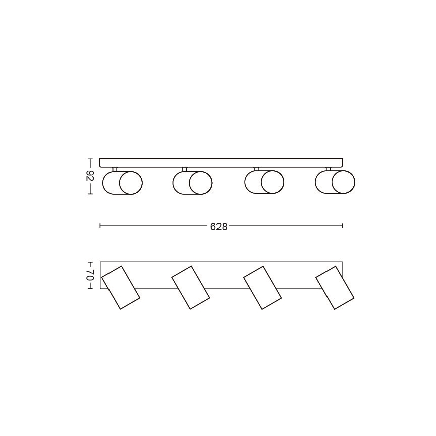 Philips - Kohdevalo 4xGU10/5,5W/230V