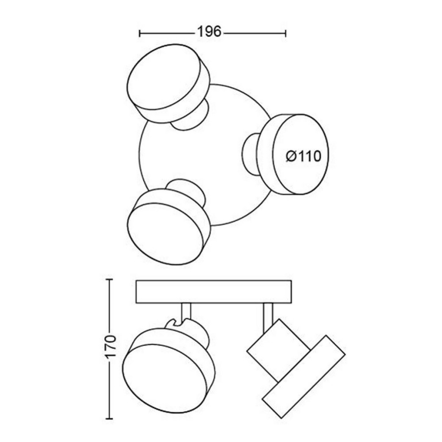 Philips - LED-kohdevalaisin 3xLED/4,5W/230V