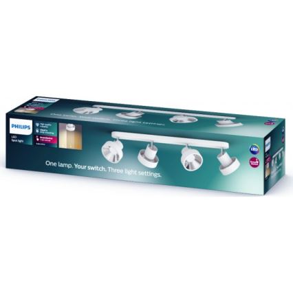 Philips 50604/31/P0 - LED-kohdevalaisin BUKKO 4xLED/4,3W/230V