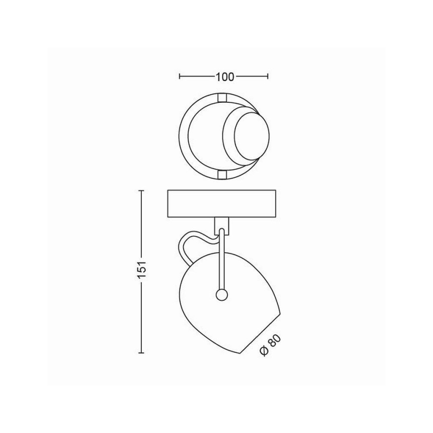 Philips 50611/30/P0 - LED-kohdevalaisin RIVANO LED/4,3W/230V