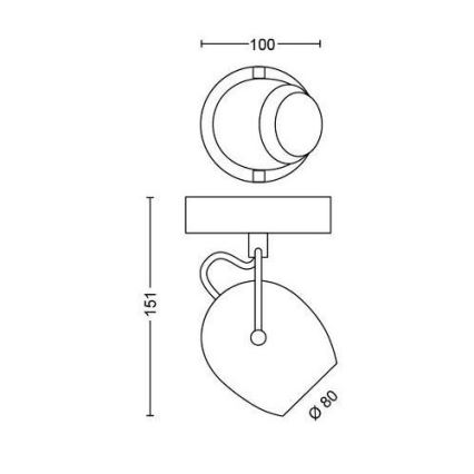 Philips 50611/31/P0 - LED-kohdevalaisin RIVANO LED/4,3W/230V