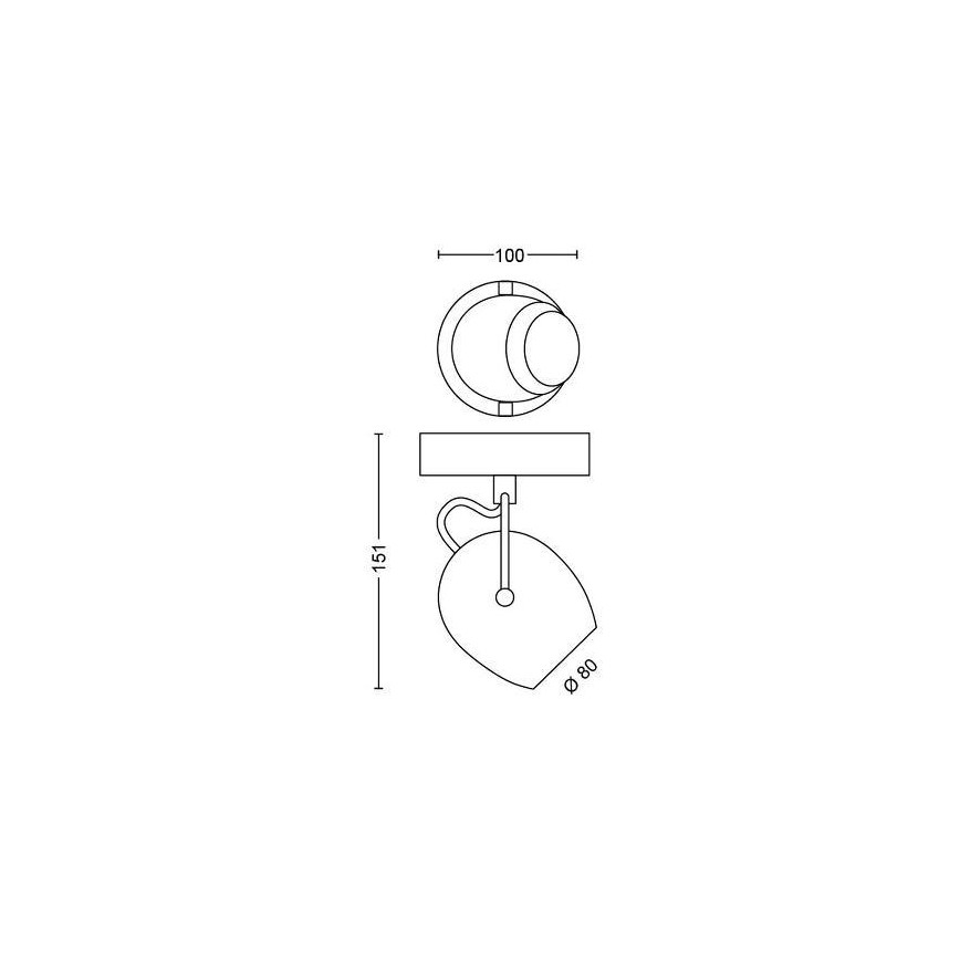 Philips 50611/31/P0 - LED-kohdevalaisin RIVANO LED/4,3W/230V