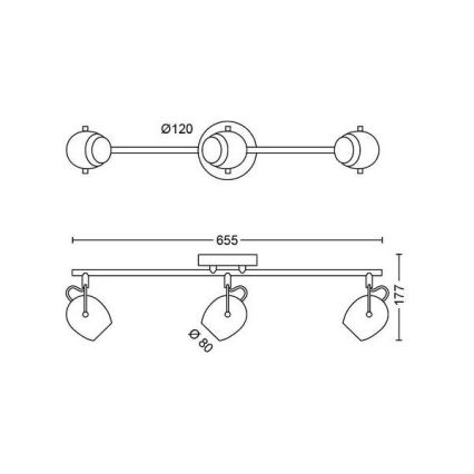 Philips - LED-kohdevalaisin 3xLED/4,5W/230V