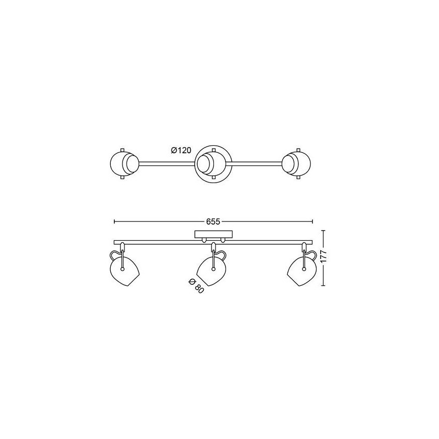 Philips - LED-kohdevalaisin 3xLED/4,5W/230V