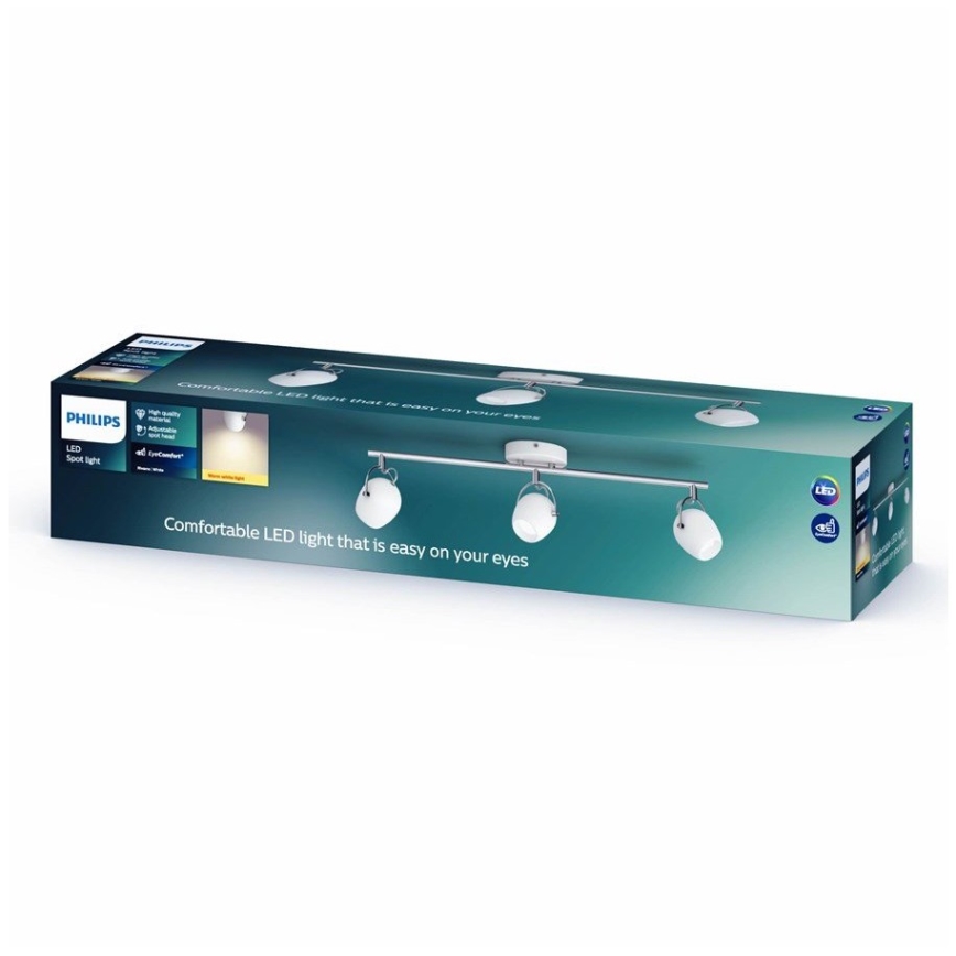 Philips 50613/31/P0 - LED-kohdevalaisin RIVANO 3xLED/4,3W/230V