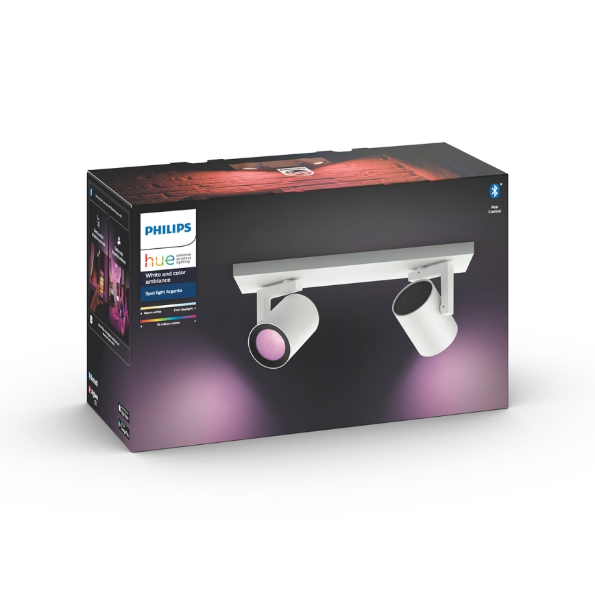 Philips - LED RGBW Himmennettävä kohdevalo Hue ARGENA 2xGU10/5,7W/230V
