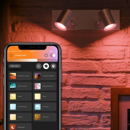 Philips - LED RGBW Himmennettävä kohdevalo Hue ARGENA 2xGU10/5,7W/230V