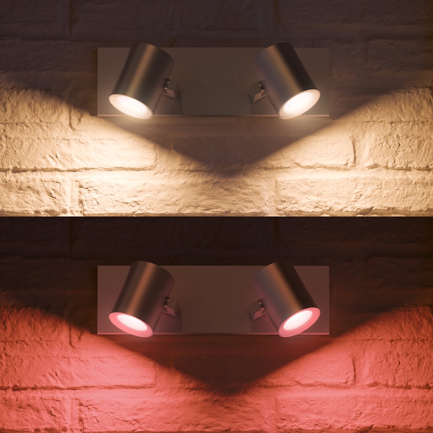 Philips - LED RGBW Himmennettävä kohdevalo Hue ARGENA 2xGU10/5,7W/230V