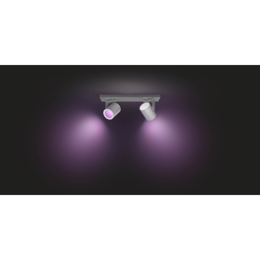 Philips - LED RGBW Himmennettävä kohdevalo Hue ARGENA 2xGU10/5,7W/230V