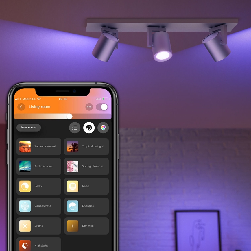 Philips - LED RGBW Himmennettävä kohdevalo Hue ARGENA 3xGU10/5,7W/230V