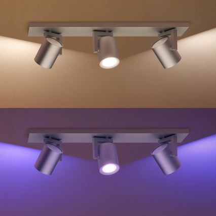 Philips - LED RGBW Himmennettävä kohdevalo Hue ARGENA 3xGU10/5,7W/230V