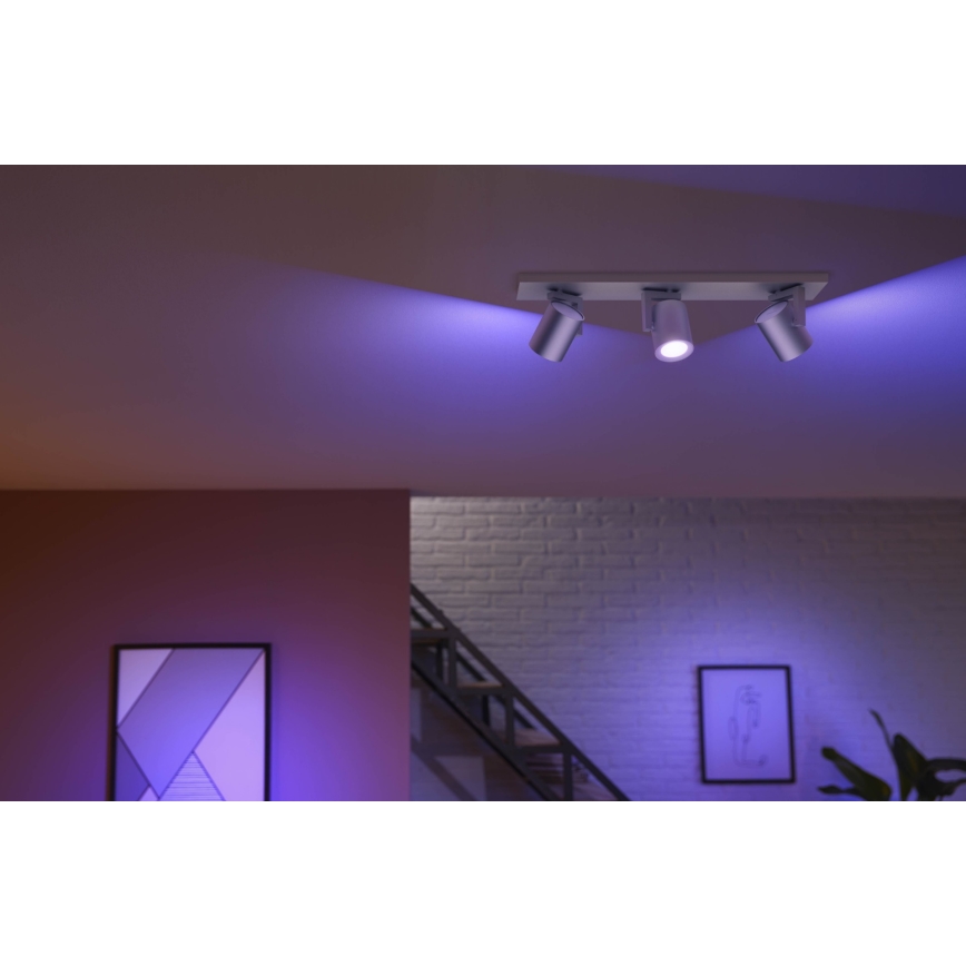 Philips - LED RGBW Himmennettävä kohdevalo Hue ARGENA 3xGU10/5,7W/230V