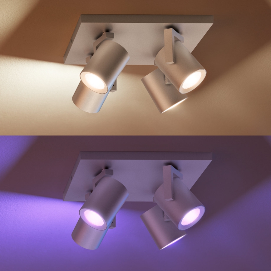 Philips - LED RGBW Himmennettävä kohdevalo Hue ARGENA 4xGU10/5,7W/230V