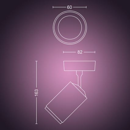 Philips - LED RGBW Himmennettävä kohdevalo Hue FUGATO 1xGU10/5,7W/230V