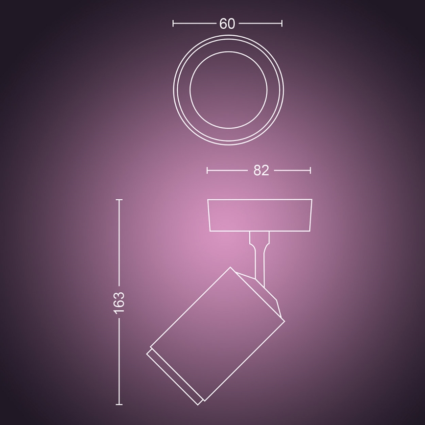 Philips - LED RGBW Himmennettävä kohdevalo Hue FUGATO 1xGU10/5,7W/230V