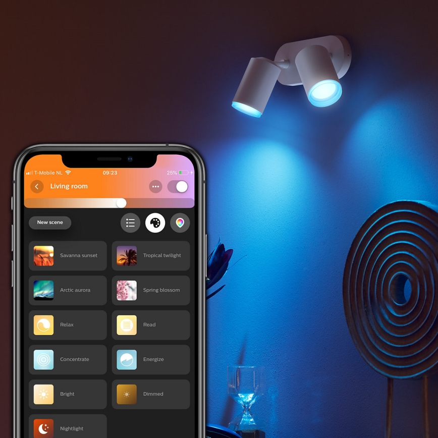 Philips - LED RGBW Himmennettävä kohdevalo Hue FUGATO 2xGU10/5,7W/230V