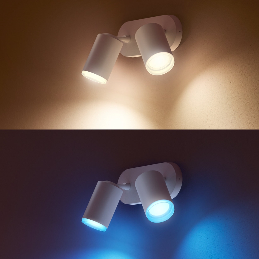 Philips - LED RGBW Himmennettävä kohdevalo Hue FUGATO 2xGU10/5,7W/230V