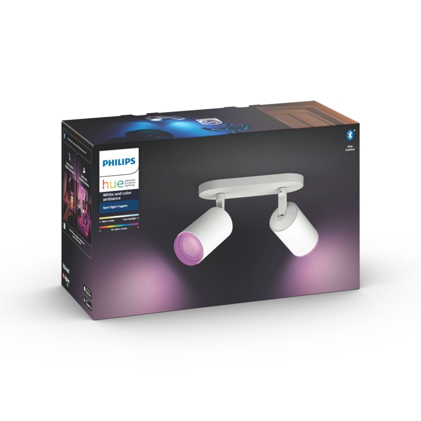 Philips - LED RGBW Himmennettävä kohdevalo Hue FUGATO 2xGU10/5,7W/230V