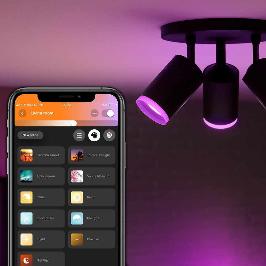 Philips - LED RGBW Himmennettävä kohdevalo Hue FUGATO 3xGU10/5,7W/230V