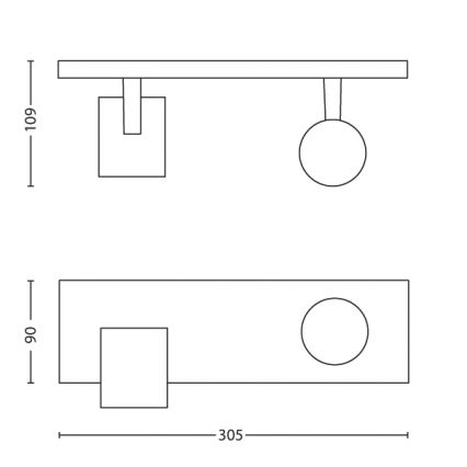 Philips - Kohdevalo 2xGU10/50W/230V