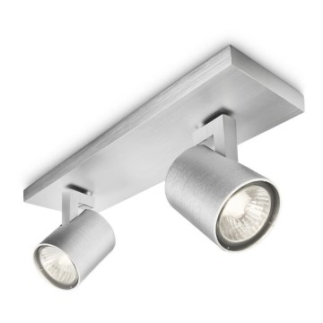 Philips 53092/48/16 - Kohdevalo RUNNER hopea 2xGU10/35W/230V