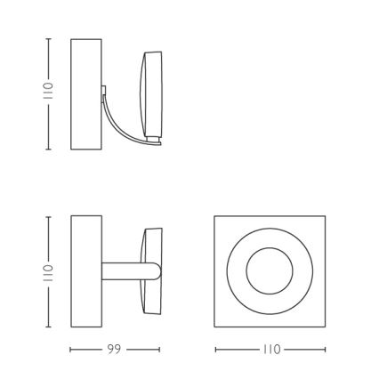 Philips 53170/31/P0 - Himmennettävä kohdevalo MYLIVING CLOCKWORK 1xLED/4,5W