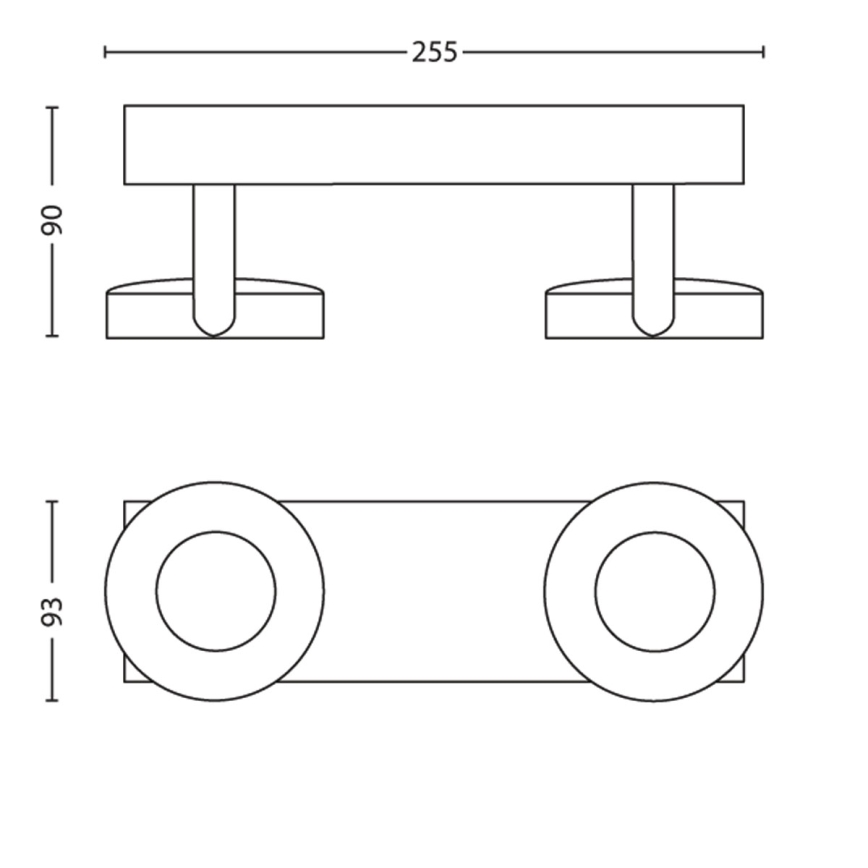 Philips - Himmennettävä LED-kohdevalo 2xLED/4,5W/230V