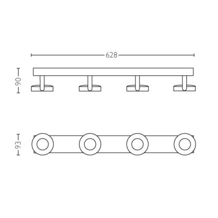 Philips - Himmennettävä kohdevalo 4xLED/4,5W