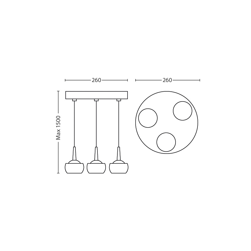 Philips 53223/11/16 - LED-riippuvalaisin CYPRESS 3xLED/3W/230V