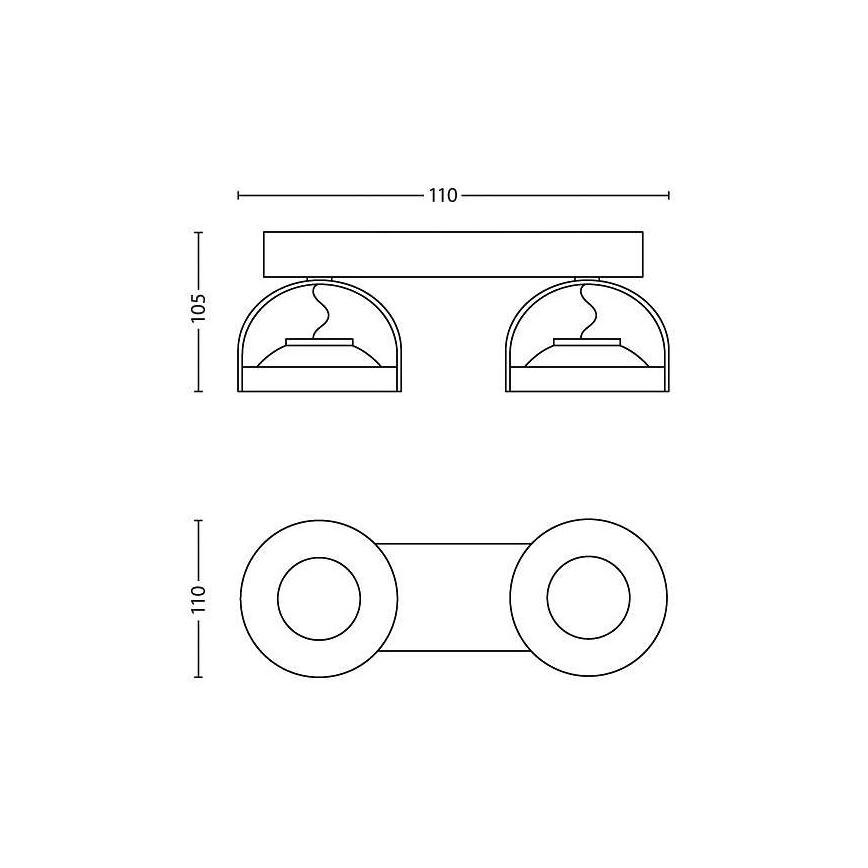 Philips - Himmennettävä LED-kohdevalo 2xLED/4,5W/230V