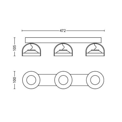 Philips - Himmennettävä LED-kohdevalo 3xLED/4,5W/230V