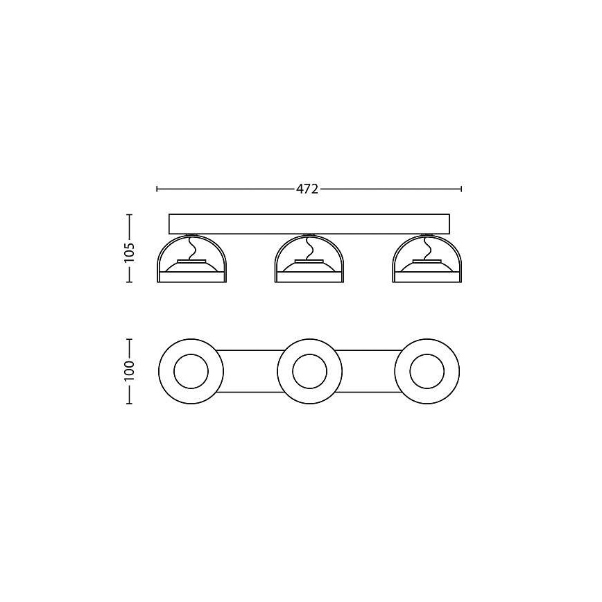 Philips - Himmennettävä LED-kohdevalo 3xLED/4,5W/230V